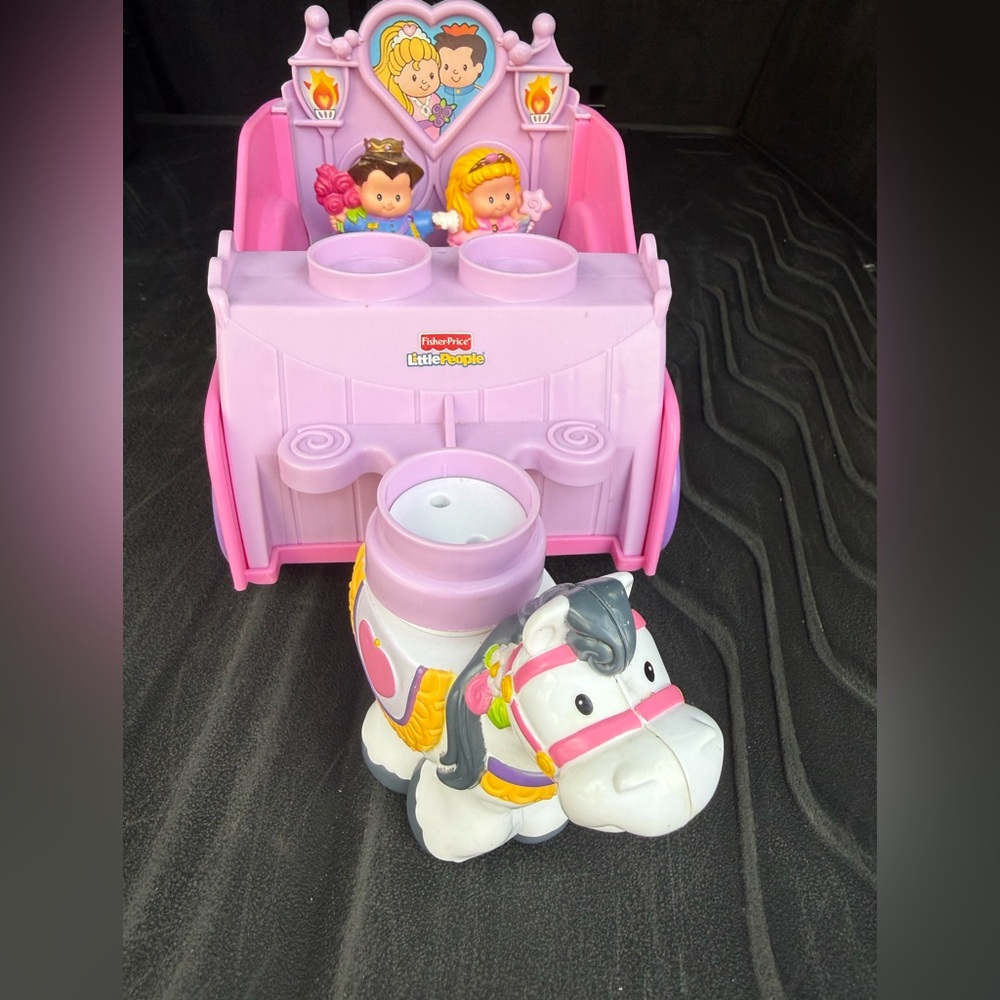 Fisher-Price Little People Pink and Lavender Princess Carousel Horse Playset